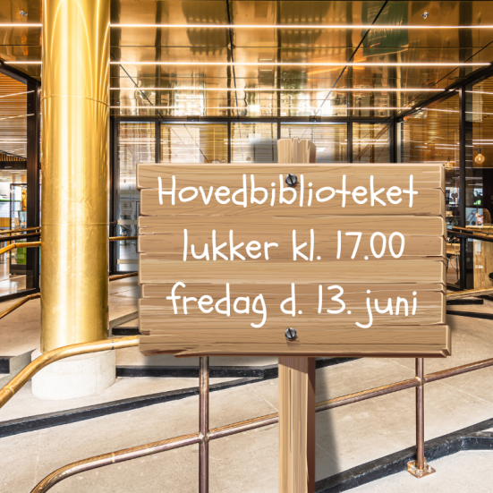Skilt med tekst om tidligere lukning