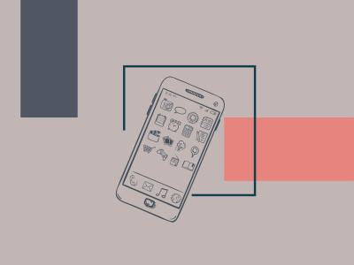 grafik med smartphone