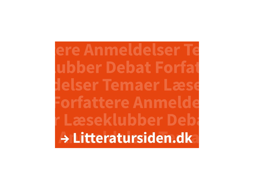 litteratursiden logo på orange baggrund