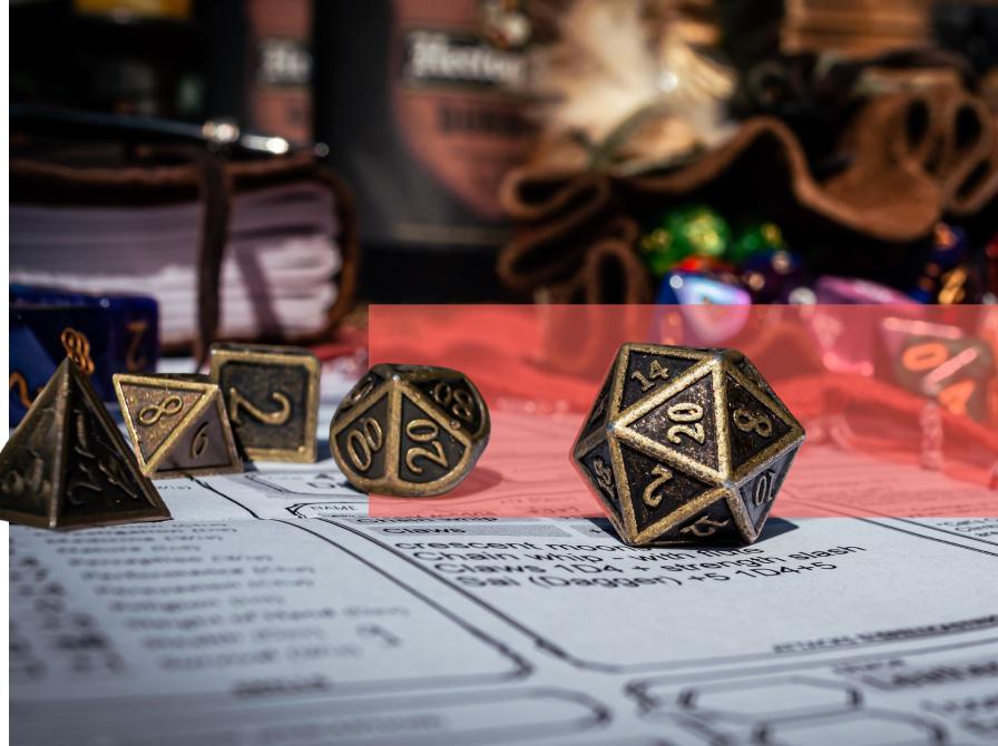 Der bliver slået terninger.